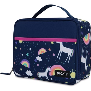 PackIt Freezable Classic Lunch Box, Unicorn Sky Navy(Unicorn Print)